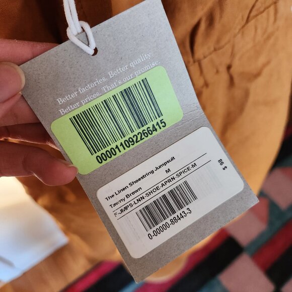 NWT Everlane Line Shoestring Jumpsuit Burnt Orange Size M - Picture 11 of 11